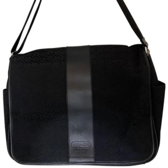 Coach Handbags - COACH Black Fabric Crossbody Bag